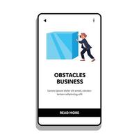 Obstacles Business Try Solve Businessman Vector