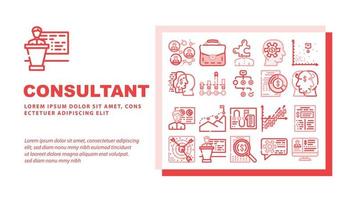 Business Consultant Advicing Landing Header Vector