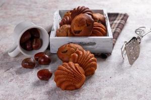 Homemade chusnut madeleines photo