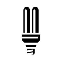 energy save light bulb glyph icon vector illustration