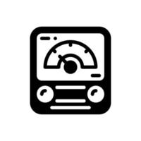 icono de estilo sólido de voltímetro. ilustración vectorial para diseño gráfico, sitio web, aplicación vector