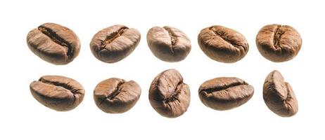 A set of coffee beans. Isolated on a white background photo