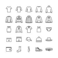 men fashion icon set . This content provides clothing, general merchandise, etc vector