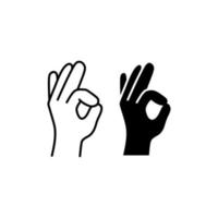 Gesture okay line and glyph icon, e commerce and marketing, best choice sign vector graphics, a linear pattern on a white background, eps 10.