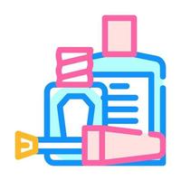 nail polish and remover color icon vector illustration