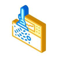 high frequency ultrasound isometric icon vector illustration