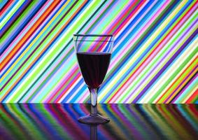 glass wine glass with red wine photo