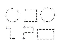 conjunto de vectores de iconos de flechas negras