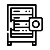 data server line icon vector isolated illustration