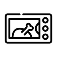 electric oven line icon vector symbol illustration