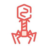 bacteriophage virus color icon vector isolated illustration