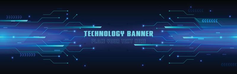 technology concept for web banner template or brochure , Blue colour.