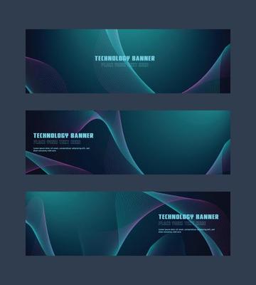 technology concept for web banner template or brochure , Blue colour.