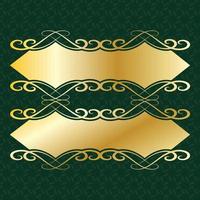 label banner board vector golden ornamental luxury royal victorian design