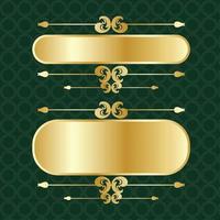 banner label gold luxury royal antique vintage menu plate board border victorian detailed vector