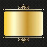 banner label gold luxury royal antique vintage menu plate board border victorian detailed vector