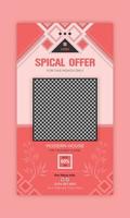Instagram Story MEditable Instagram Stories design with light red background template. Design for web social media media society vector