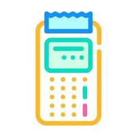 portable cash register color icon vector illustration