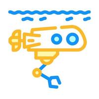 underwater robot color icon vector illustration