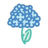 hydrangea flower color icon vector illustration