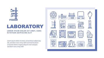 Laboratory Equipment For Analysis Landing Header Vector