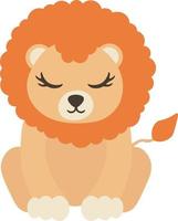 Cute sleeping Lion vector Clipart