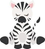 Cute sleeping Zebra vector Clipart