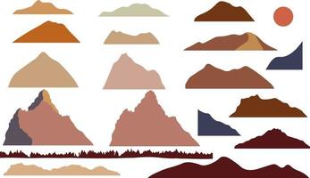 Elements Abstract Mountain for your composition vector