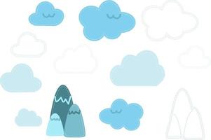 ilustración de nubes para tus composiciones vector