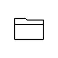 Open folder icon, vector isolated