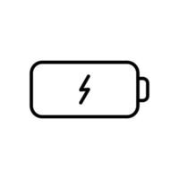 simple battery icon,  line art vector