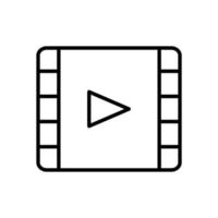 ilustración de vector de icono de vídeo. plantilla de vector de diseño de icono de vídeo. vector de icono de vídeo aislado sobre fondo blanco.