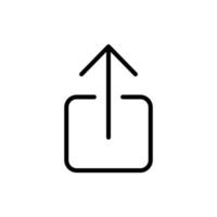 simple upload icon  line art vector