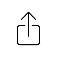 simple upload icon  line art vector