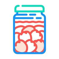 ilustración de vector de icono de color de botella de tomate de conservación