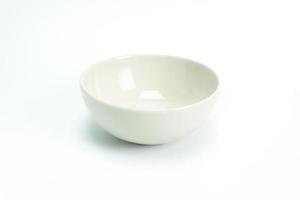 white bowl isolated on white background photo