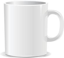 Blank template White Mug realistic vector