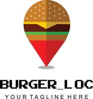 Logo burger shop vector