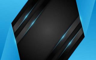 Abstract dynamic blue combination with black background design. vector