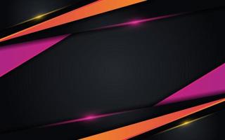 Abstract black background with purple and orange gradient combination background vector