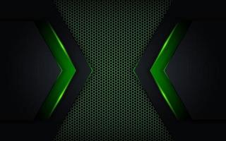 Modern futuristic black background combination with green technology diagonal vector