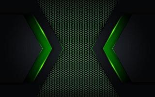 Modern futuristic black background combination with green technology diagonal vector