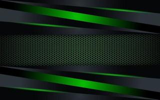 Modern futuristic black background combination with green technology diagonal vector