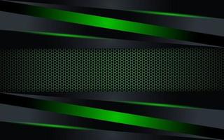 Modern futuristic black background combination with green technology diagonal vector