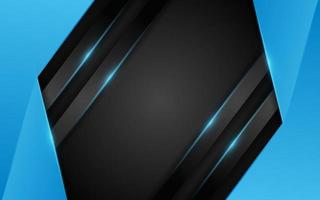 Abstract dynamic blue combination with black background design. vector