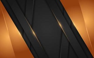 Abstract dynamic orange combination with black background design. vector