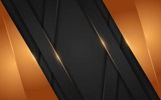 Abstract dynamic orange combination with black background design. vector