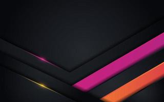 Abstract black background with purple and orange gradient combination background vector