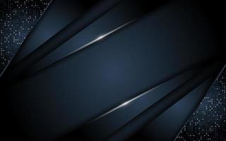 Realistic navy blue with silver line textured overlap layer background vector