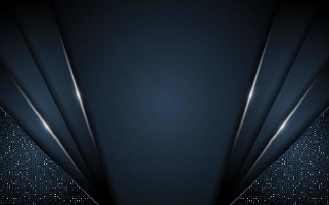 Realistic navy blue with silver line textured overlap layer background